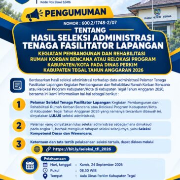 [PENGUMUMAN] Hasil Seleksi Administrasi TFL